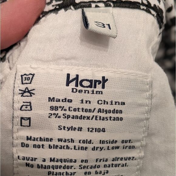 NWT Hart denim with fun black print sz 31 - Picture 9 of 10